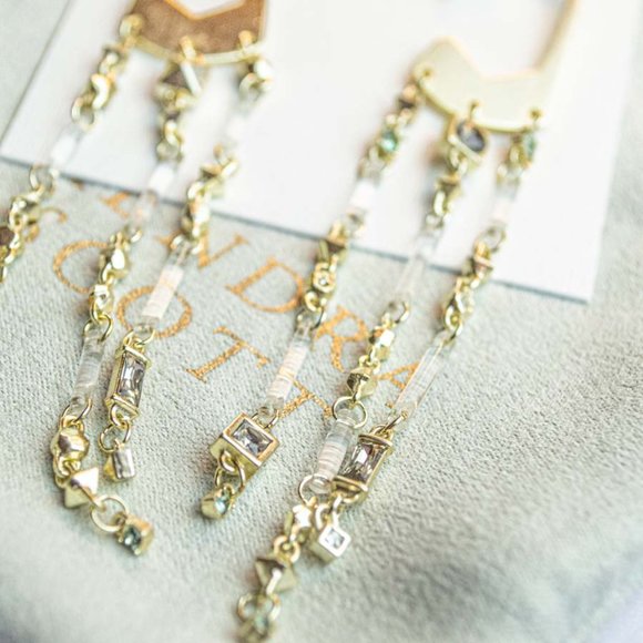 Kendra Scott Gold Corza Statement Earrings - Picture 6 of 8